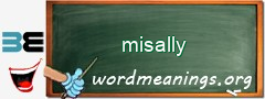 WordMeaning blackboard for misally
